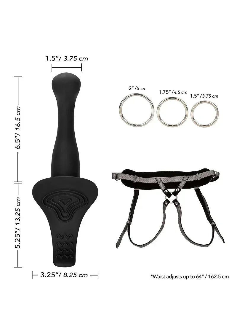 Bestel: Her Royal Harness The Royal Vibrating Pegging Strap On set by CalExotics - bij Happytoys.nl, happytoys.be, Happytoys.ae: erotische sex webshop | liever Happy dan Easy ⭐⭐⭐⭐⭐