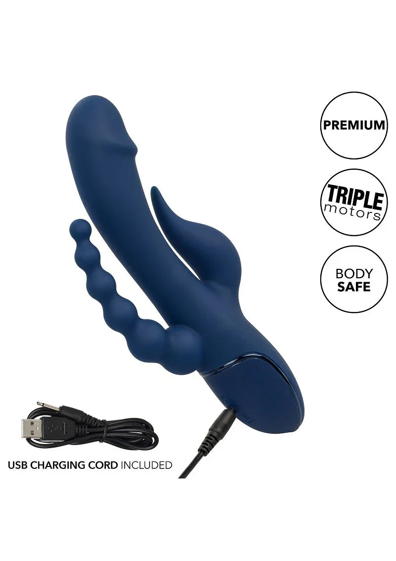 ♀ CalExotics III Triple Orgasm triple Vibrator - Happytoys Sexshop: online sex shop for Feeling Happy & Easy 😊 - Discreet geleverd