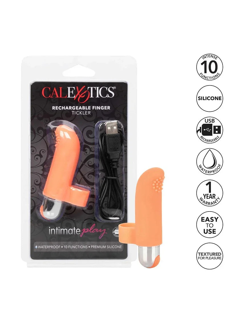 ♀ CalExotics Intimate Play Rechargeable Finger Tickler vibrator - Happytoys Sexshop: online sex shop for Feeling Happy & Easy 😊 - Discreet geleverd