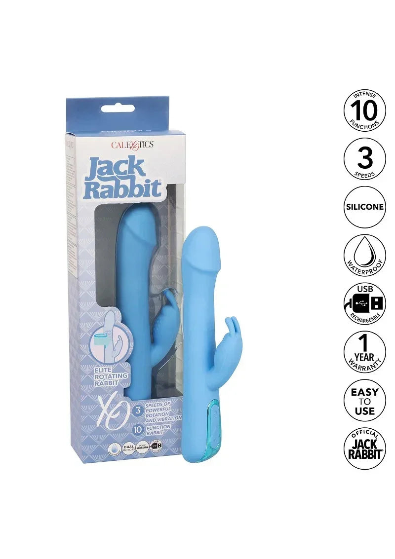 Bestel: Jack Rabbit Elite Rotating Rabbit vibrator by CalExotics - bij Happytoys.nl, happytoys.be, Happytoys.ae: erotische sex webshop | liever Happy dan Easy ⭐⭐⭐⭐⭐