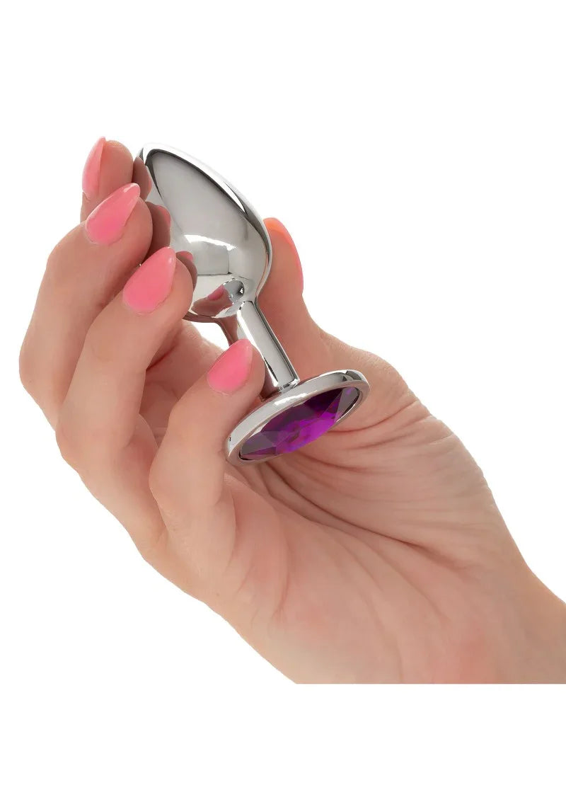 Jewel Small Amethyst Plug by CalExotics - Happytoys Sexshop: Toys for Feeling Happy & Easy 😊 - Discreet geleverd
