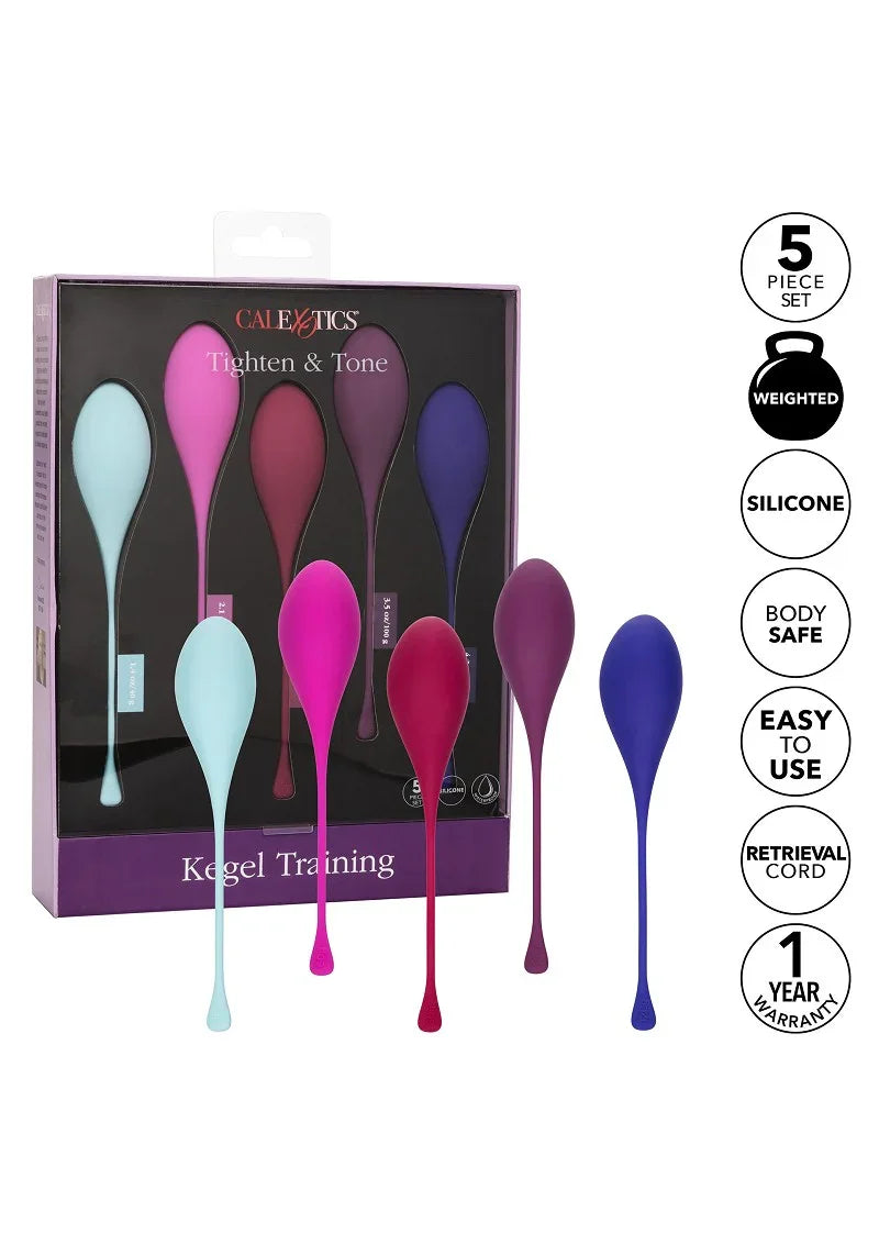 Bestel: Kegel Training 5 - Piece Set bekkenbodem trainer by CalExotics - bij Happytoys.nl, happytoys.be, Happytoys.ae: erotische sex webshop | liever Happy dan Easy ⭐⭐⭐⭐⭐