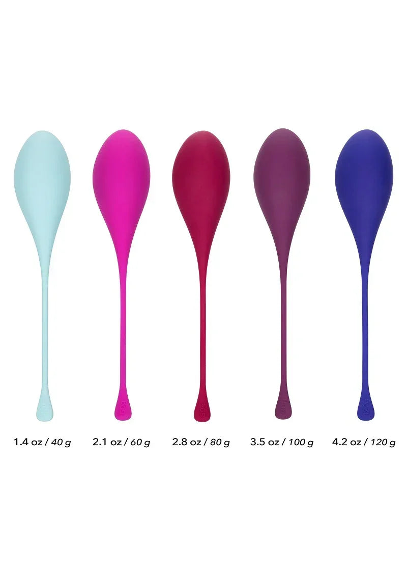 Bestel: Kegel Training 5 - Piece Set bekkenbodem trainer by CalExotics - bij Happytoys.nl, happytoys.be, Happytoys.ae: erotische sex webshop | liever Happy dan Easy ⭐⭐⭐⭐⭐