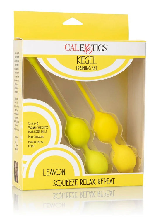 ♀ CalExotics Kegel Training Set Lemon Bekkenbodentrainer - Happytoys Sexshop: online sex shop for Feeling Happy & Easy 😊 - Discreet geleverd