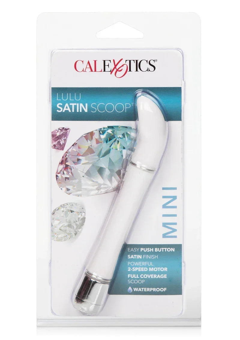 Bestel: Lulu Satin Scoop designvibrator (white) by CalExotics - bij Happytoys.nl, happytoys.be, Happytoys.ae: erotische sex webshop | liever Happy dan Easy ⭐⭐⭐⭐⭐
