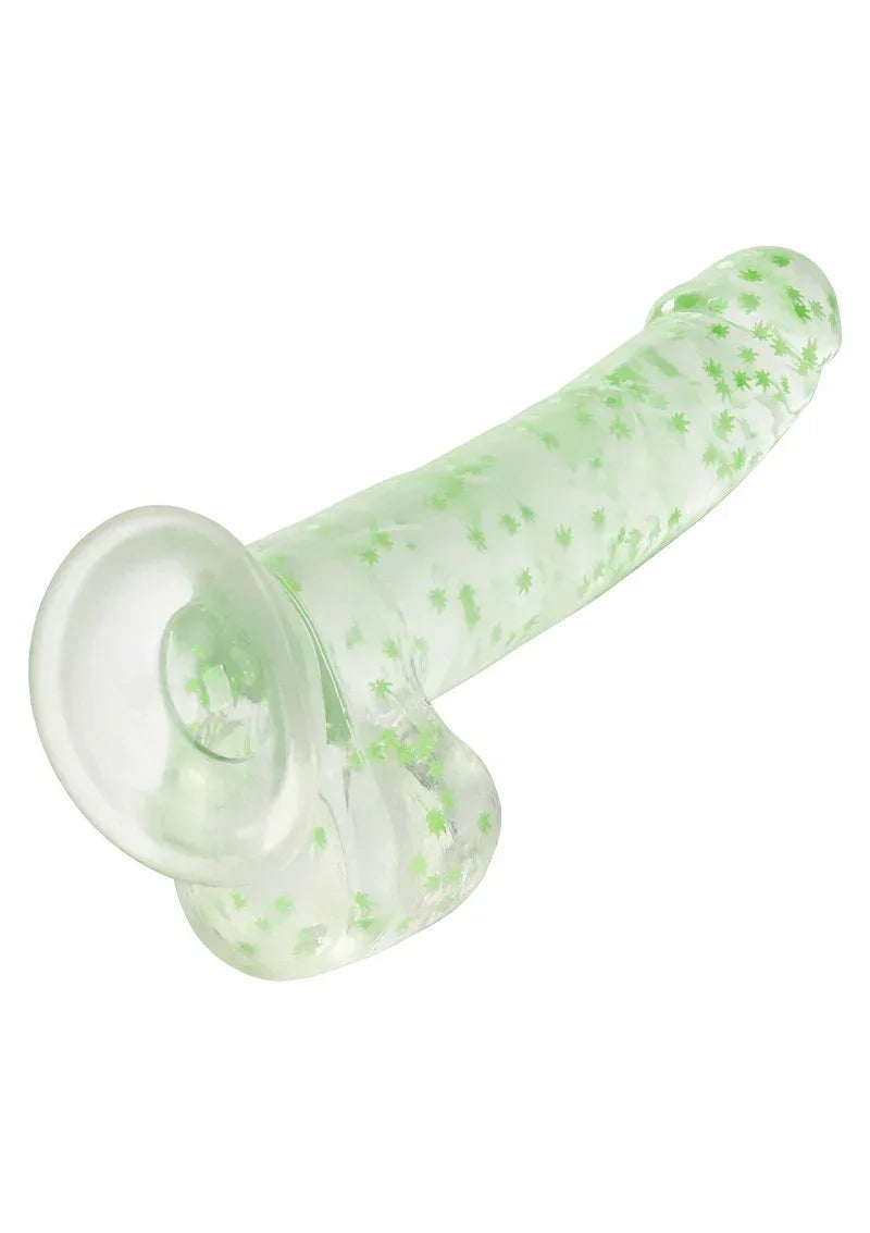 Bestel: Naughty Bits I Leaf Dick Glow - In - The - Dark Weed Leaf Dildo by CalExotics - bij Happytoys.nl, happytoys.be, Happytoys.ae: erotische sex webshop | liever Happy dan Easy ⭐⭐⭐⭐⭐