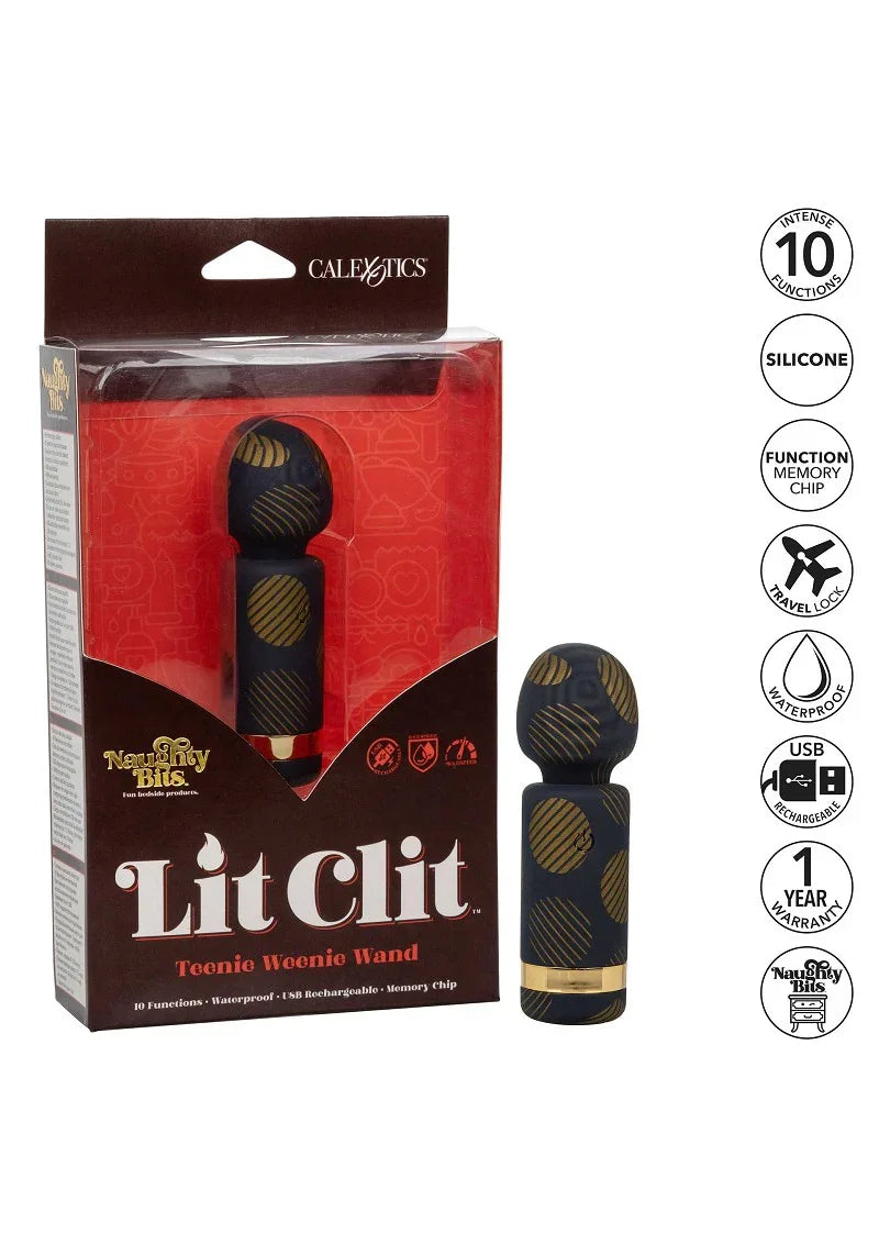 ♀ CalExotics Naughty Bits Lit Clit Teenie Weenie Wand - Happytoys Sexshop: Toys for Feeling Happy & Easy 😊 - Discreet geleverd