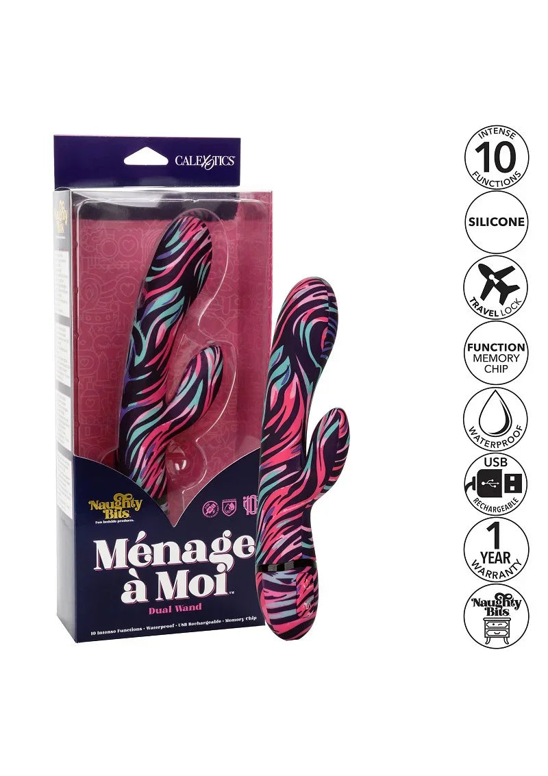 ♀ CalExotics Naughty Bits Ménage à Moi Dubbele Wand - Happytoys Sexshop: online sex shop for Feeling Happy & Easy 😊 - Discreet geleverd