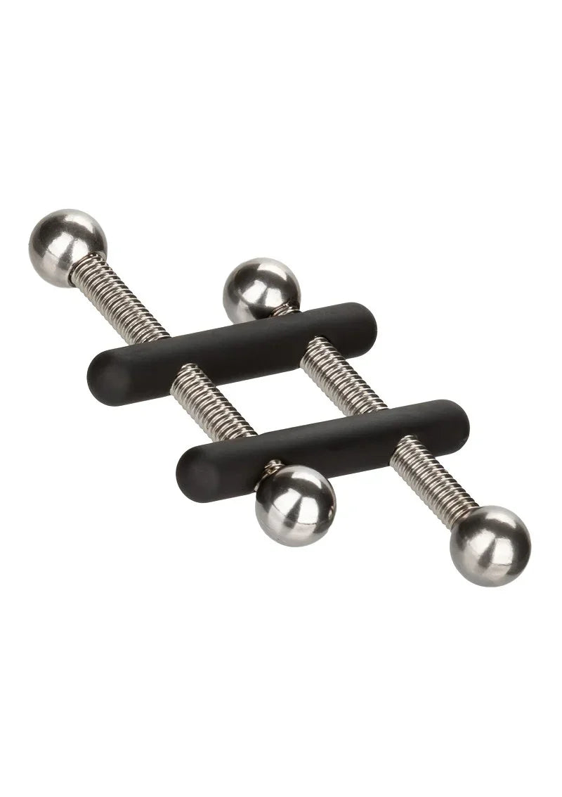 Bestel: Nipple Grips Power Grip Crossbar Nipple Vices by CalExotics - bij Happytoys.nl, happytoys.be, Happytoys.ae: erotische sex webshop | liever Happy dan Easy ⭐⭐⭐⭐⭐