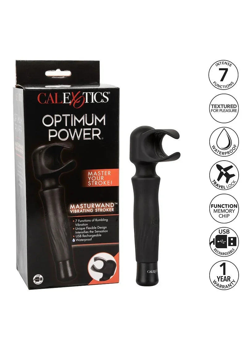 ♂ CalExotics Optimum Power Masturwand Vibrating Stroker - Happytoys Sexshop: online sex shop for Feeling Happy & Easy 😊 - Discreet geleverd