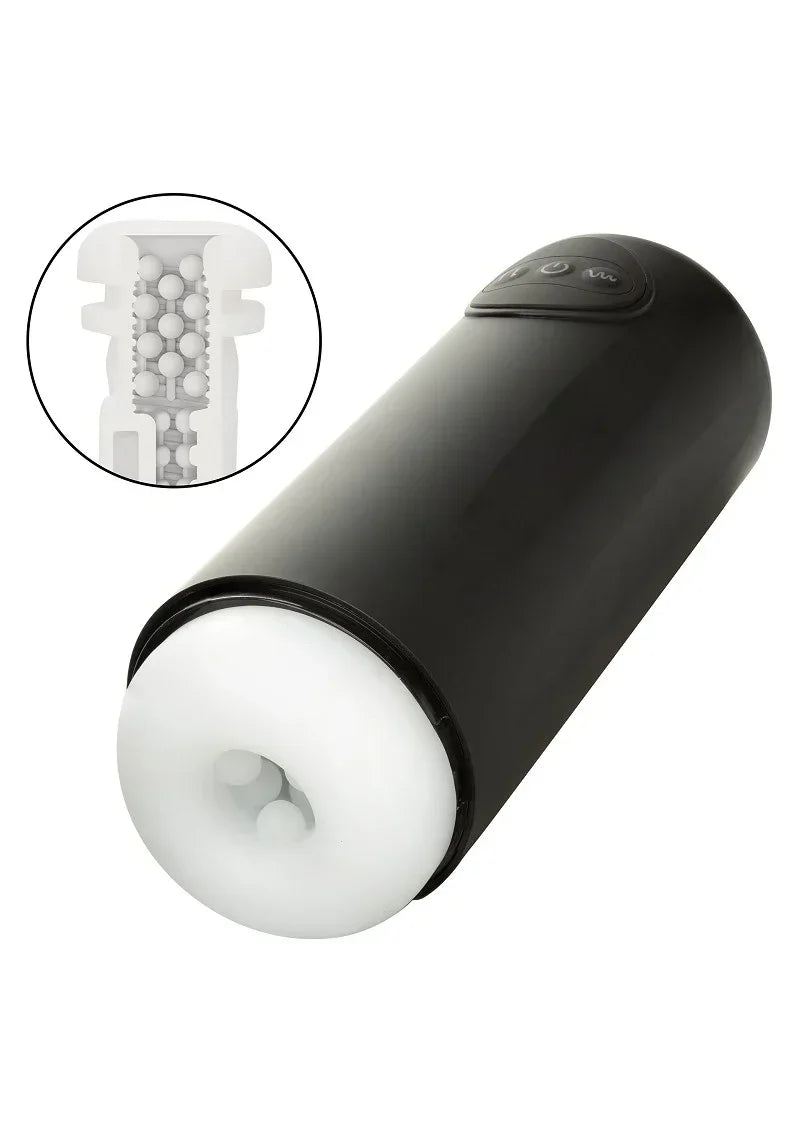 Bestel: Optimum Power Vibrating and Thrusting Stroker by CalExotics - bij Happytoys.nl, happytoys.be, Happytoys.ae: erotische sex webshop | liever Happy dan Easy ⭐⭐⭐⭐⭐
