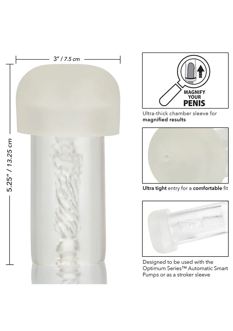 Bestel: Optimum Series Automatic Smart Pump Replacement Sleeve by CalExotics - bij Happytoys.nl, happytoys.be, Happytoys.ae: erotische sex webshop | liever Happy dan Easy ⭐⭐⭐⭐⭐