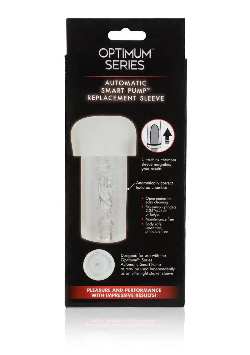 Optimum Series Automatic Smart Pump Replacement Sleeve by CalExotics - Happytoys Sexshop: online sex shop for Feeling Happy & Easy 😊 - Discreet geleverd