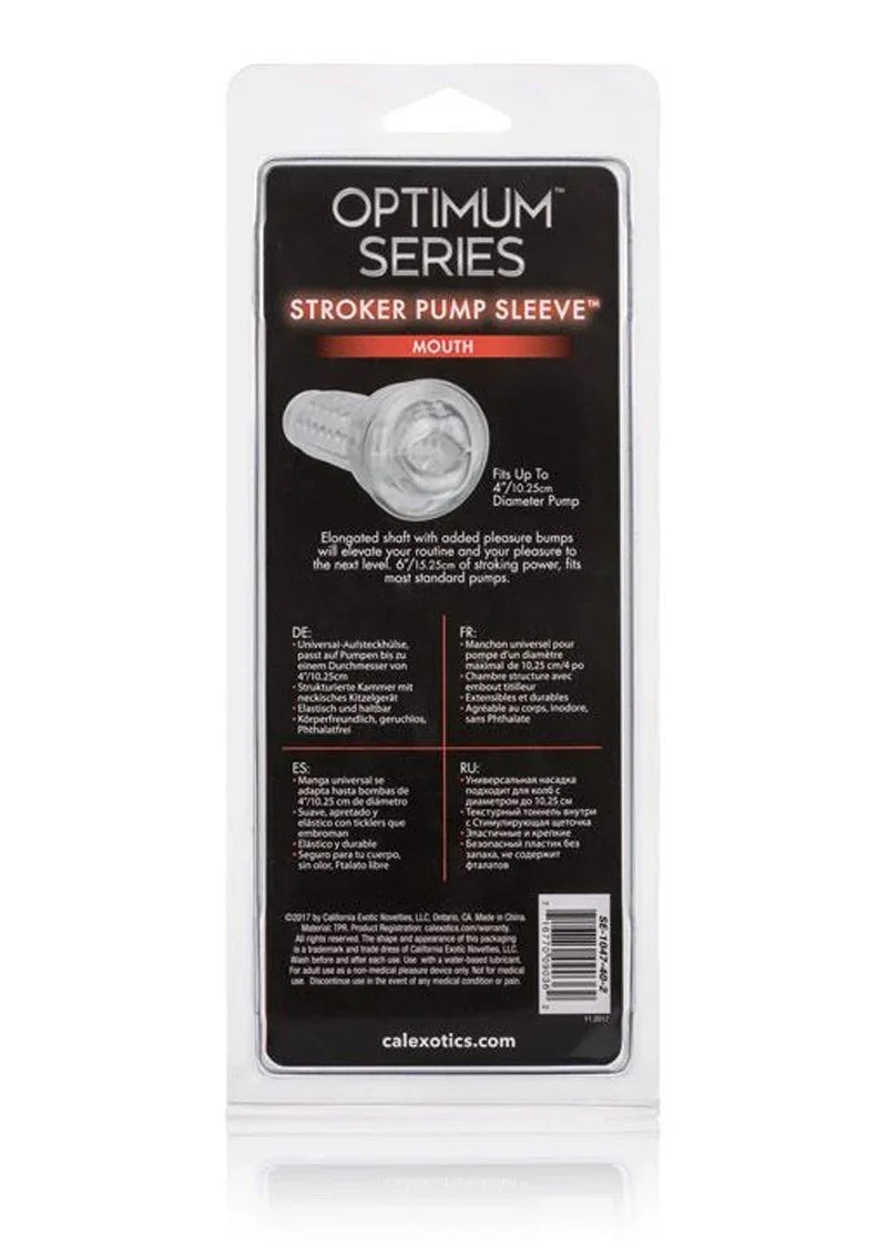 Optimum Series Stroker Pump Sleeve Mouth by CalExotics - Happytoys Sexshop: online sex shop for Feeling Happy & Easy π - Discreet geleverd