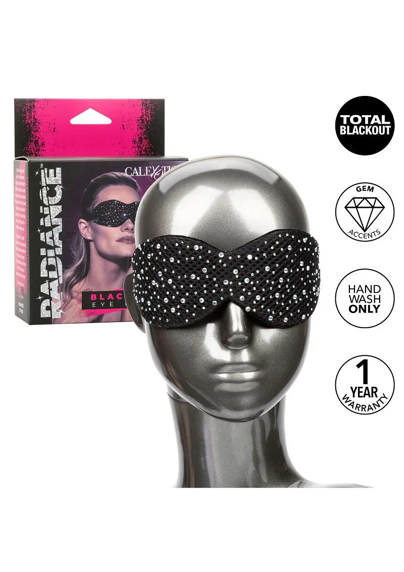 Radiance Blackout Eye Mask by CalExotics - Happytoys Sexshop: online sex shop for Feeling Happy & Easy 😊 - Discreet geleverd