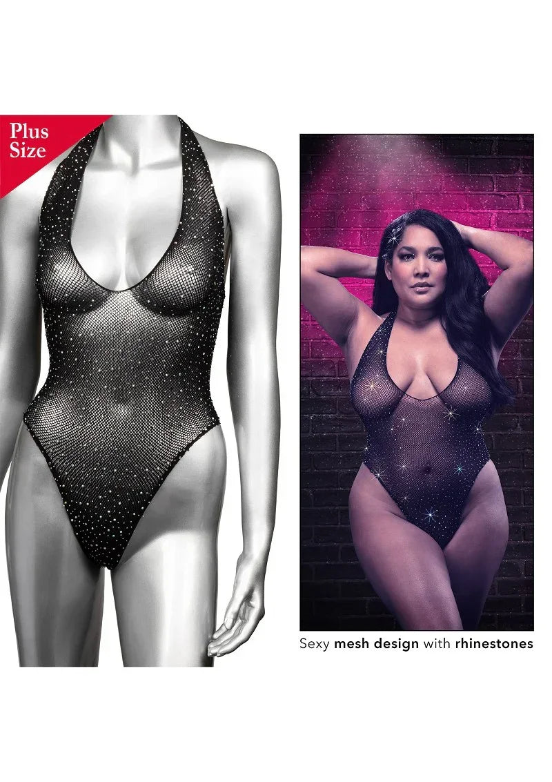 ♀ CalExotics Radiance Plus Size Deep V Body Suit - Happytoys Sexshop: online sex shop for Feeling Happy & Easy 😊 - Discreet geleverd