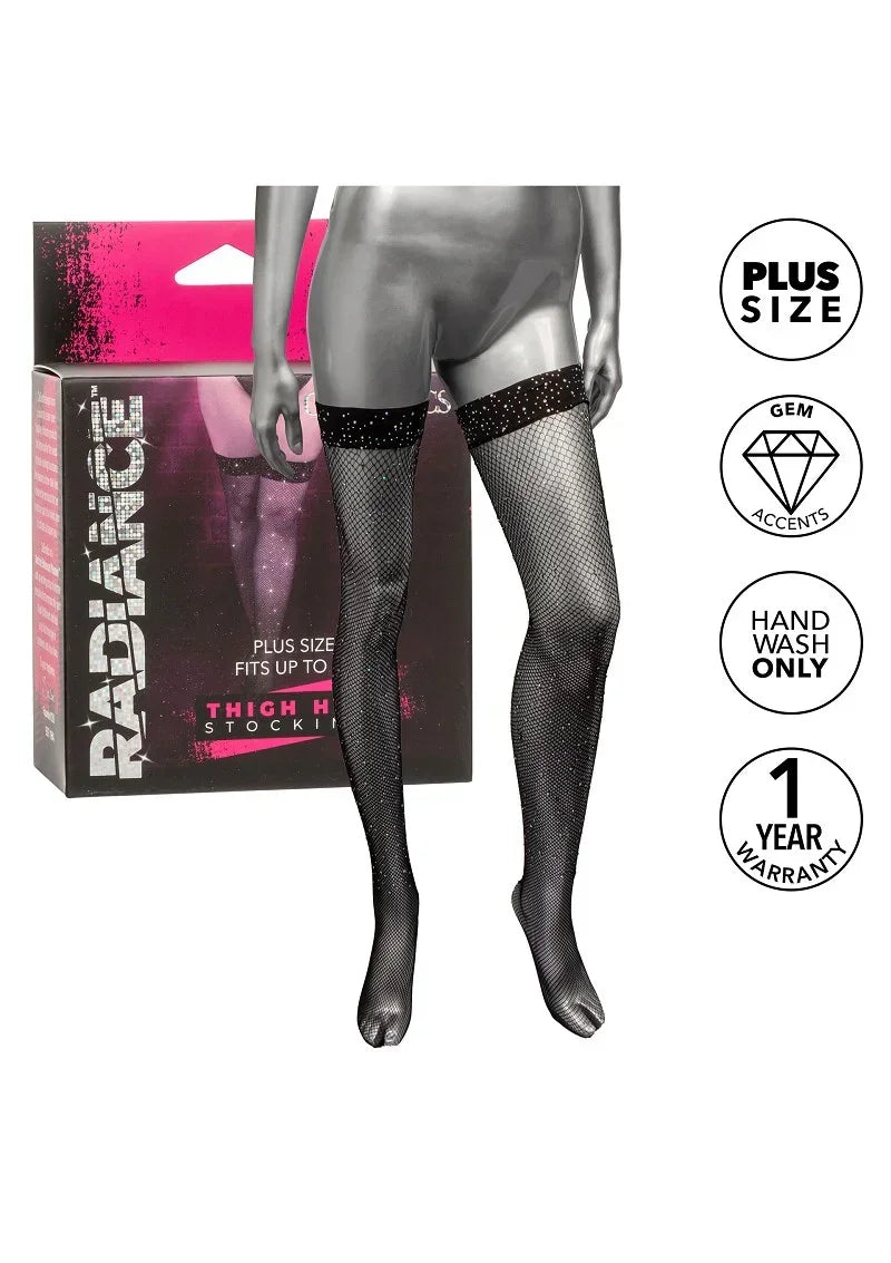 Radiance Plus Size Dijhoge Kousen by CalExotics - Happytoys Sexshop: online sex shop for Feeling Happy & Easy π - Discreet geleverd
