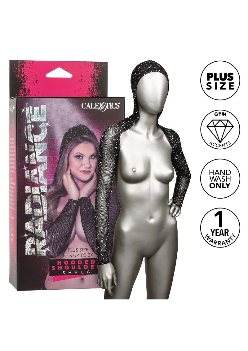 Radiance Plus Size Hooded Schouder truitje by CalExotics - Happytoys Sexshop: Toys for Feeling Happy & Easy 😊 - Discreet geleverd
