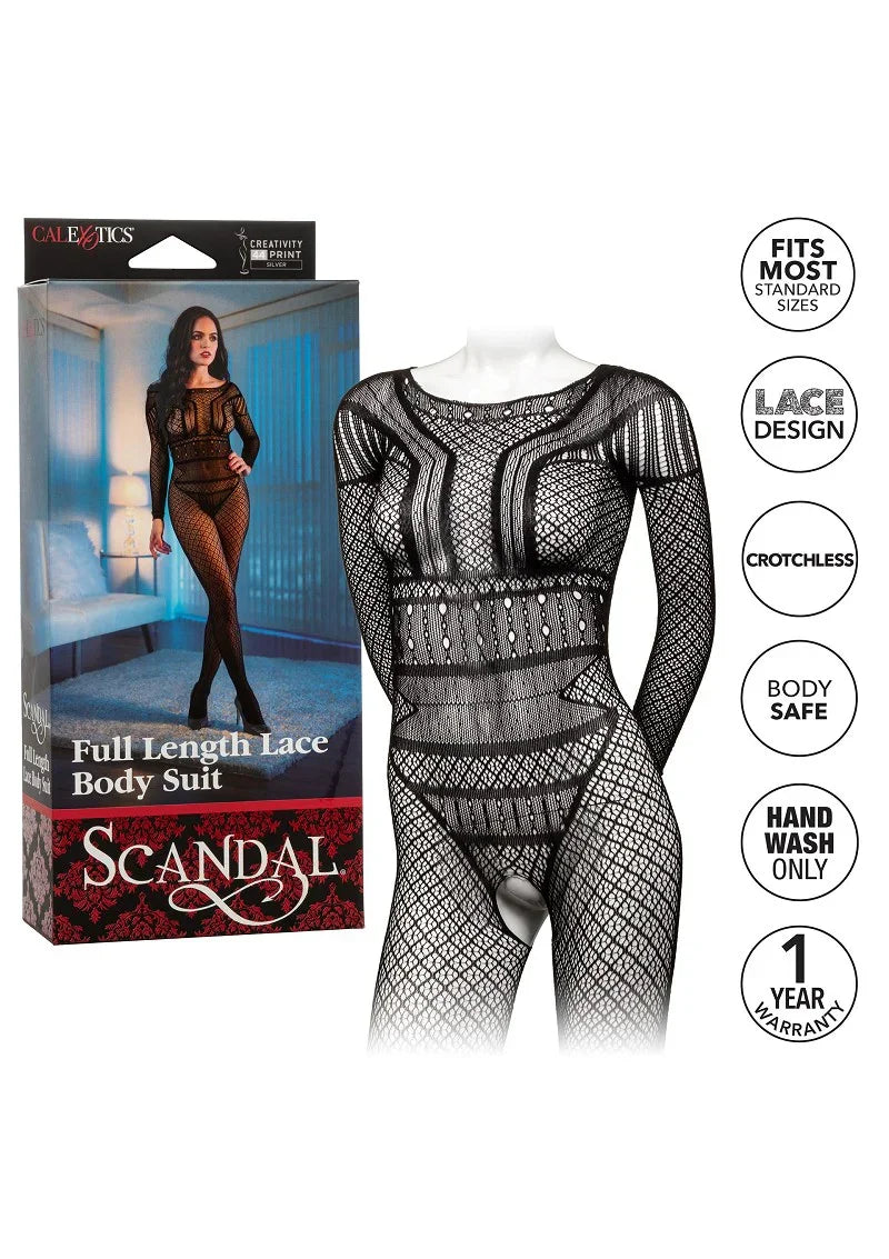 ♀ CalExotics Scandal Full Length Lace Body Suit - Happytoys Sexshop: online sex shop for Feeling Happy & Easy 😊 - Discreet geleverd