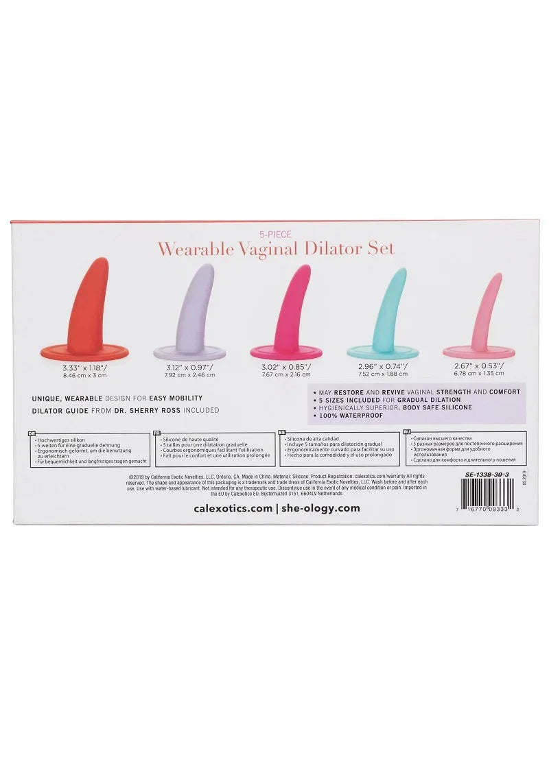 She-ology 5-piece Wearable Vaginal Dilator Set by CalExotics - Happytoys Sexshop: online sex shop for Feeling Happy & Easy 😊 - Discreet geleverd
