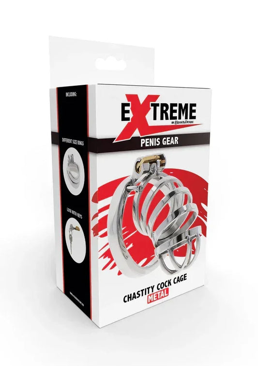 Chastity Cock Cage Metal by Hidden Desire - Happytoys Sexshop: online sex shop for Feeling Happy & Easy 😊 - Discreet geleverd