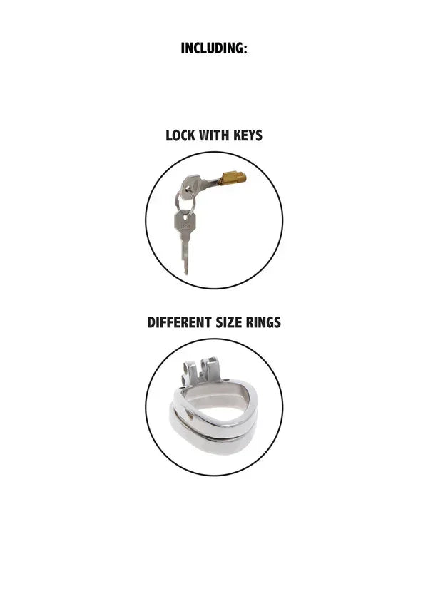 Chastity Cock Cage Metal by Hidden Desire - Happytoys Sexshop: online sex shop for Feeling Happy & Easy 😊 - Discreet geleverd