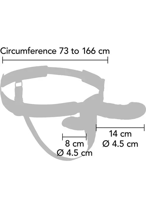 Double Vibrating Pleasure Penis Strapon 14 cm @ Hidden Desire