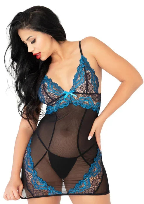 Bestel: Floral lace dress with string by Daring Intimates - bij Happytoys.nl, happytoys.be, Happytoys.ae: erotische sex webshop | liever Happy dan Easy ⭐⭐⭐⭐⭐