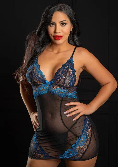 Bestel: Floral lace dress with string by Daring Intimates - bij Happytoys.nl, happytoys.be, Happytoys.ae: erotische sex webshop | liever Happy dan Easy ⭐⭐⭐⭐⭐