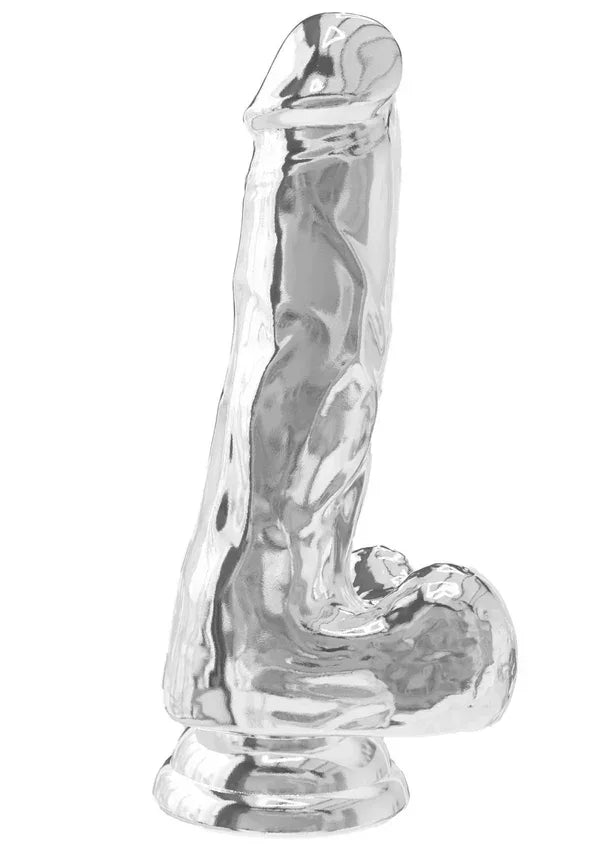 Bestel: Get Real Clear Dildo with Balls 6' by ToyJoy - bij Happytoys.nl, happytoys.be, Happytoys.ae: erotische sex webshop | liever Happy dan Easy ⭐⭐⭐⭐⭐