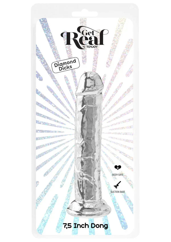 Get Real Clear Dong 7.5' by ToyJoy - Happytoys Sexshop: online sex shop for Feeling Happy & Easy 😊 - Discreet geleverd