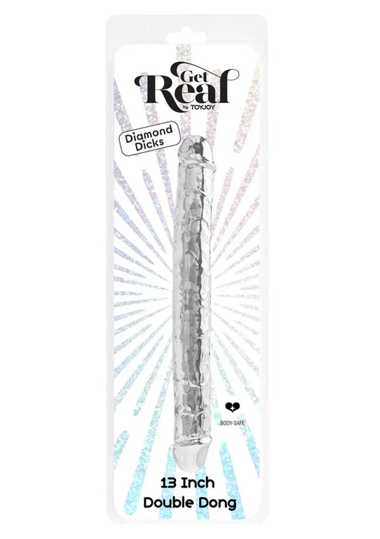 Get Real Clear Double Dong 13' by ToyJoy - Happytoys Sexshop: Toys for Feeling Happy & Easy π - Discreet geleverd