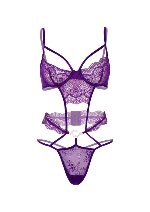 Bestel: Heart Lace Teddy with Jewel by Daring Intimates - bij Happytoys.nl, happytoys.be, Happytoys.ae: erotische sex webshop | liever Happy dan Easy ⭐⭐⭐⭐⭐