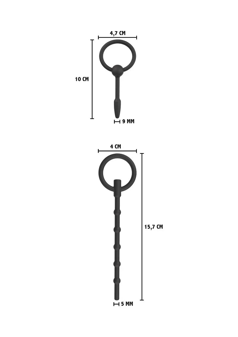 ♂ Hidden Desire Extreme Penis Plug Set Large 2 pcs - Happytoys Sexshop: Toys for Feeling Happy & Easy 😊 - Discreet geleverd