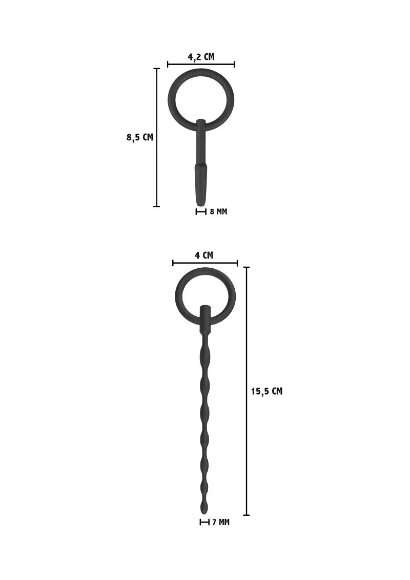 ♂ Hidden Desire Extreme Penis Plug Set Small 2 pcs - Happytoys Sexshop: online sex shop for Feeling Happy & Easy 😊 - Discreet geleverd