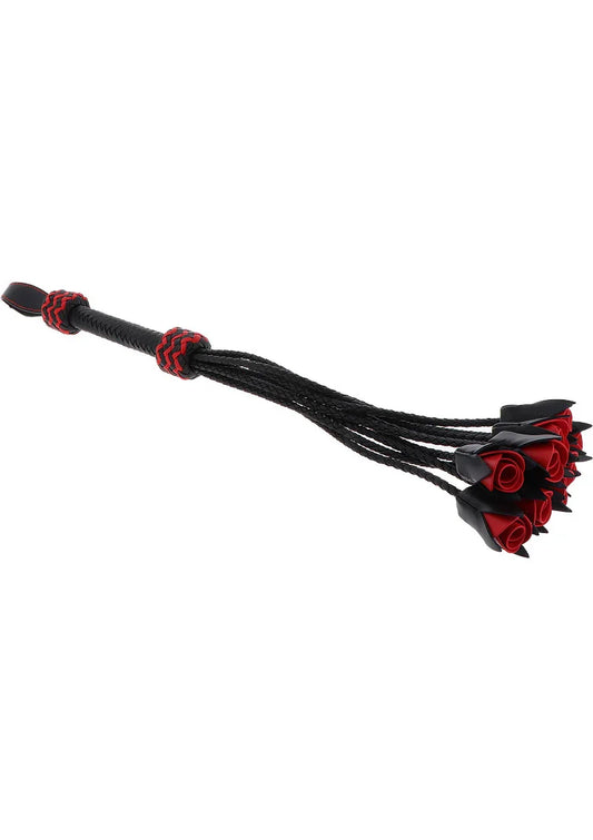 Masters Real Leather Roses Whip by Hidden Desire - Happytoys Sexshop: Toys for Feeling Happy & Easy 😊 - Discreet geleverd