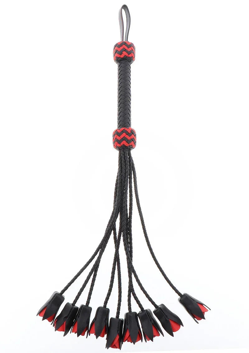 Bestel: Masters Real Leather Roses Whip by Hidden Desire - bij Happytoys.nl, happytoys.be, Happytoys.ae: erotische sex webshop | liever Happy dan Easy ⭐⭐⭐⭐⭐