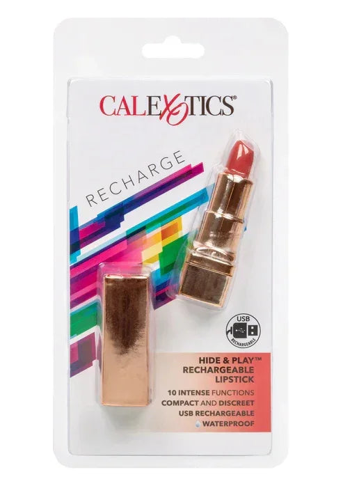Bestel: Hide & Play Lipstick Rechargeable by CalExotics - bij Happytoys.nl, happytoys.be, Happytoys.ae: erotische sex webshop | liever Happy dan Easy ⭐⭐⭐⭐⭐