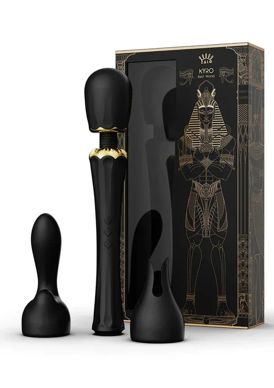 Kyro Wand Vibrator (Black) by Zalo - Happytoys Sexshop: online sex shop for Feeling Happy & Easy 😊 - Discreet geleverd