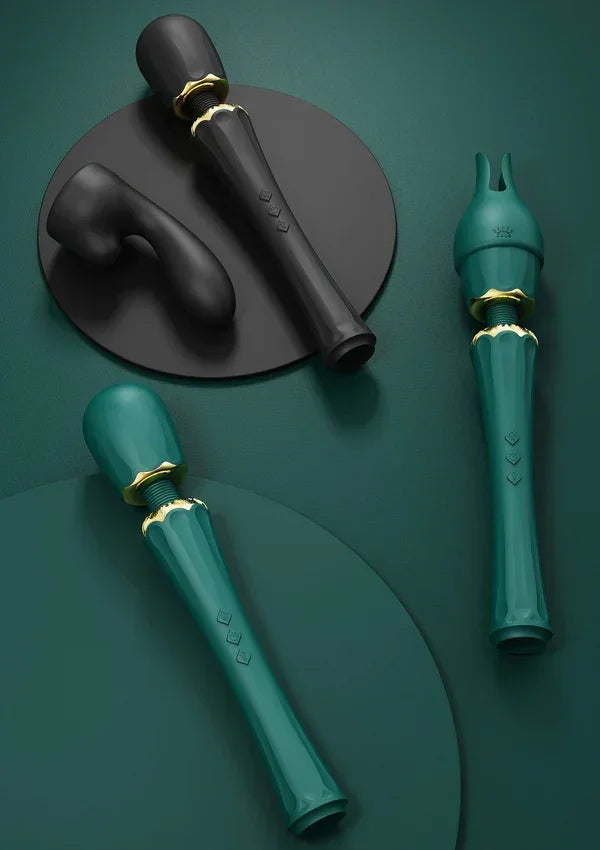 Kyro Wand Vibrator (Green) by Zalo - Happytoys Sexshop: online sex shop for Feeling Happy & Easy 😊 - Discreet geleverd