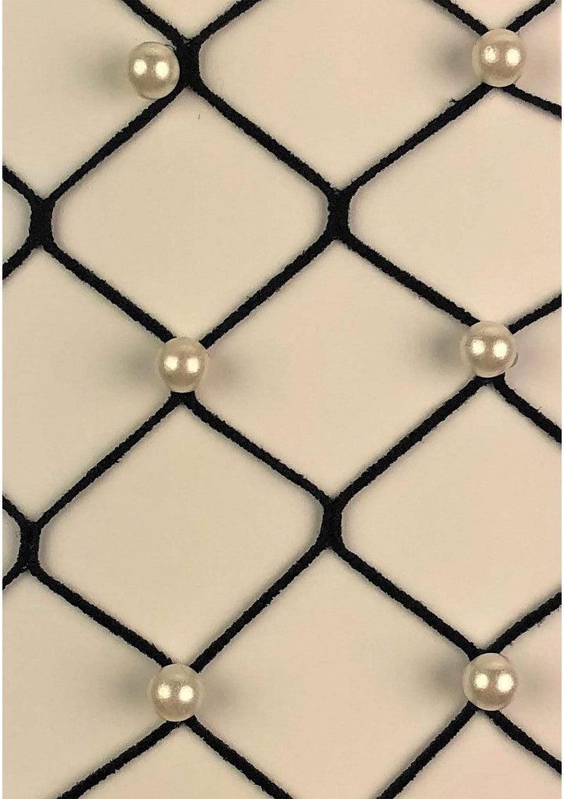Leg Avenue Faux pearl fence net tights pantys met pareltjes - Happytoys Sexshop: Toys for Feeling Happy & Easy 😊 - Discreet geleverd