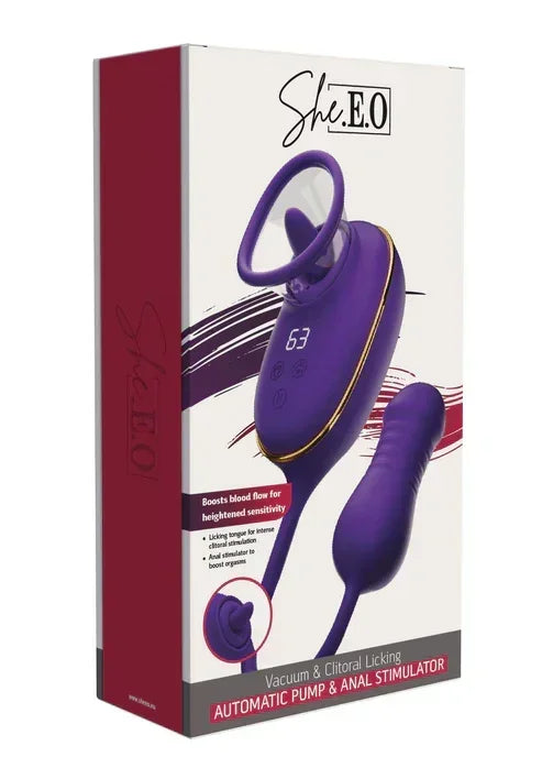 Bestel: Licking Clitoral Pump & Anal Stimulator by She.E.O. - bij Happytoys.nl, happytoys.be, Happytoys.ae: erotische sex webshop | liever Happy dan Easy ⭐⭐⭐⭐⭐