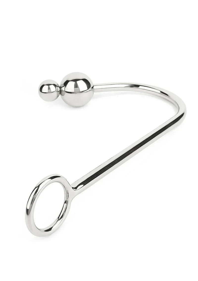 Bestel: Anal Hook Double Balls 25+40mm by Mr. Steel - bij Happytoys.nl, happytoys.be, Happytoys.ae: erotische sex webshop | liever Happy dan Easy ⭐⭐⭐⭐⭐