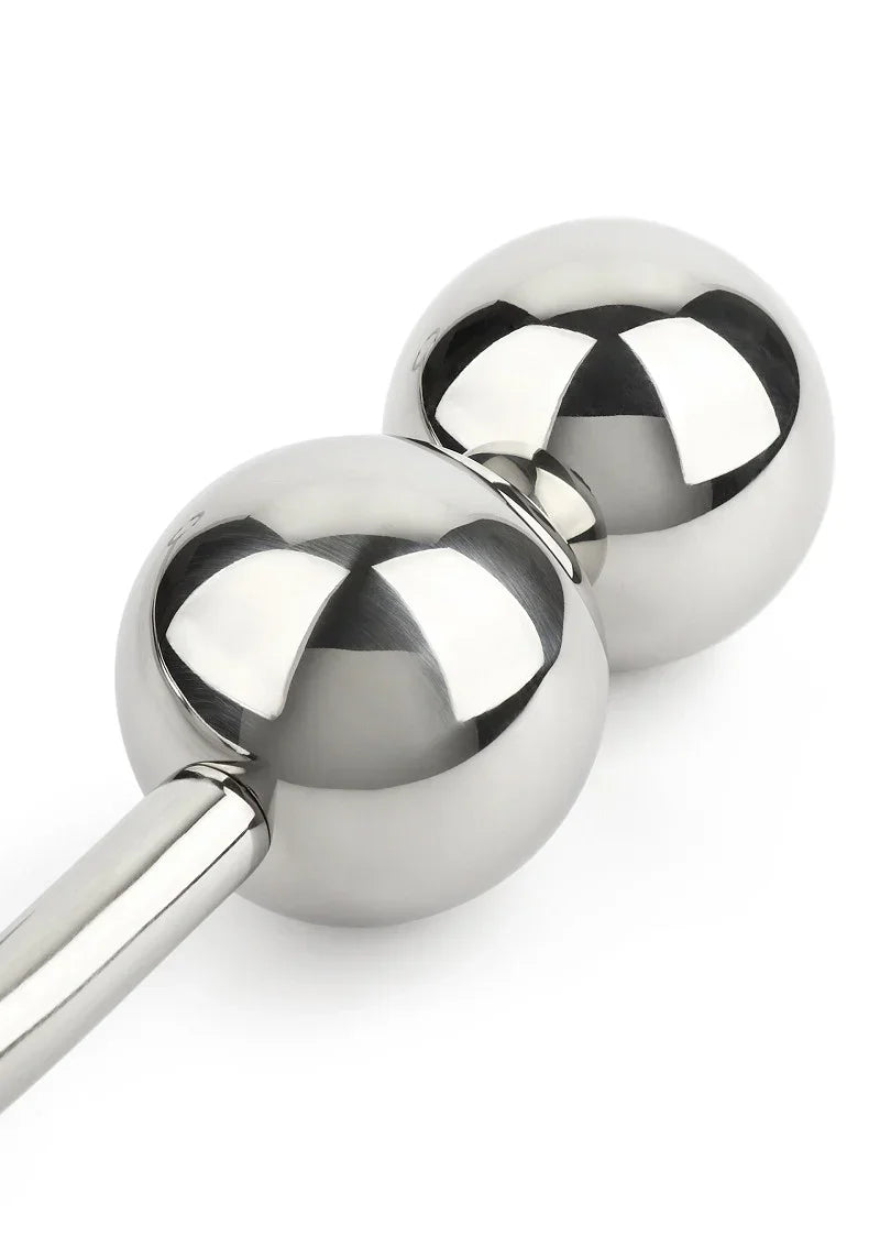 Bestel: Anal Hook Double Balls 40+40mm by Mr. Steel - bij Happytoys.nl, happytoys.be, Happytoys.ae: erotische sex webshop | liever Happy dan Easy ⭐⭐⭐⭐⭐