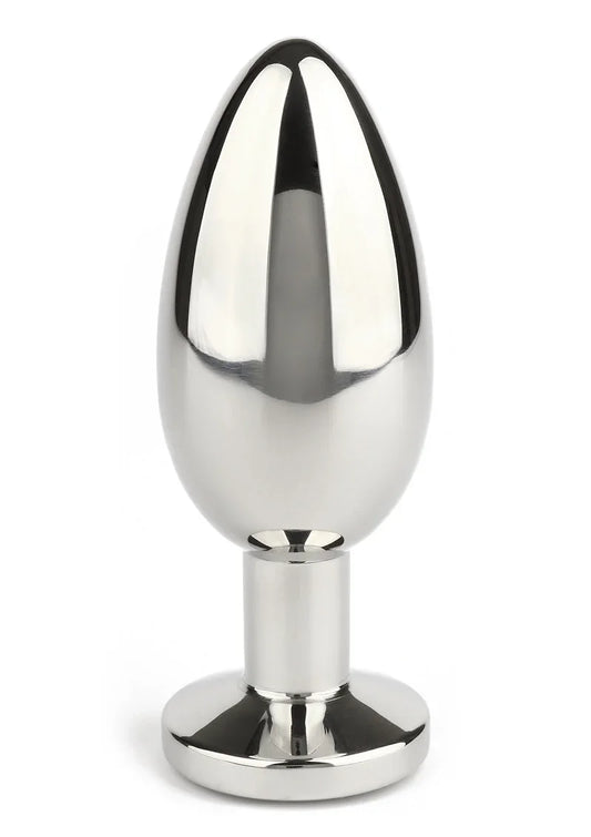 Mr. Steel Jewled Butt Plug Large (Aqua) - Happytoys Sexshop: online sex shop for Feeling Happy & Easy 😊 - Discreet geleverd