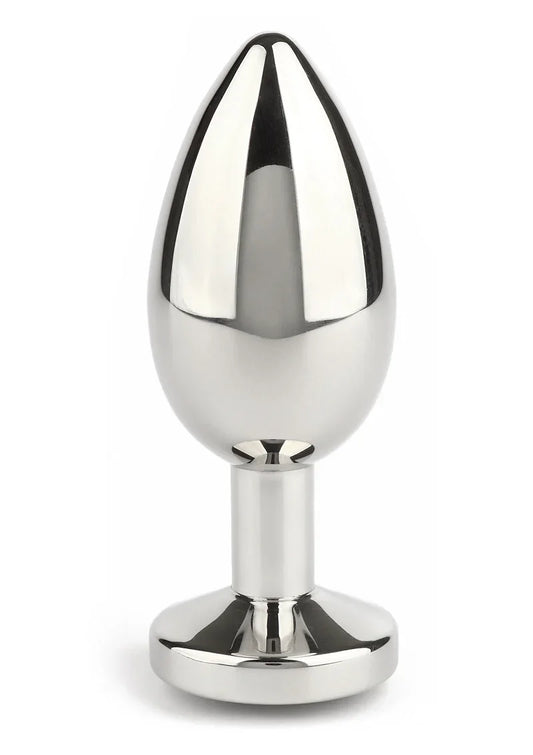 Mr. Steel Jewled Butt Plug Medium (Black) - Happytoys Sexshop: online sex shop for Feeling Happy & Easy 😊 - Discreet geleverd