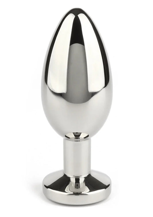 Mr. Steel Jewled Butt Plug Large (Black) - Happytoys Sexshop: online sex shop for Feeling Happy & Easy 😊 - Discreet geleverd