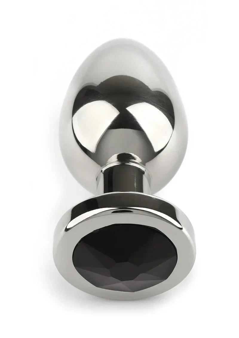 Bestel: Mr. Steel Jewled Butt Plug Small (Black) - bij Happytoys.nl, happytoys.be, Happytoys.ae: erotische sex webshop | liever Happy dan Easy ⭐⭐⭐⭐⭐