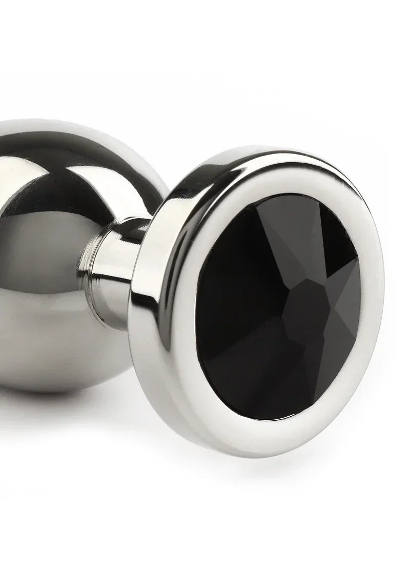 Bestel: Mr. Steel Jewled Butt Plug Small (Black) - bij Happytoys.nl, happytoys.be, Happytoys.ae: erotische sex webshop | liever Happy dan Easy ⭐⭐⭐⭐⭐
