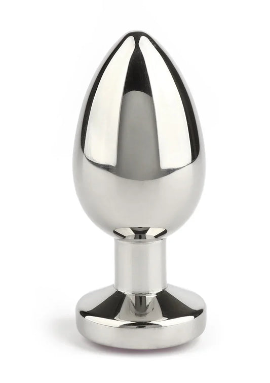 Mr. Steel Jewled Butt Plug Small (Pink) - Happytoys Sexshop: online sex shop for Feeling Happy & Easy 😊 - Discreet geleverd